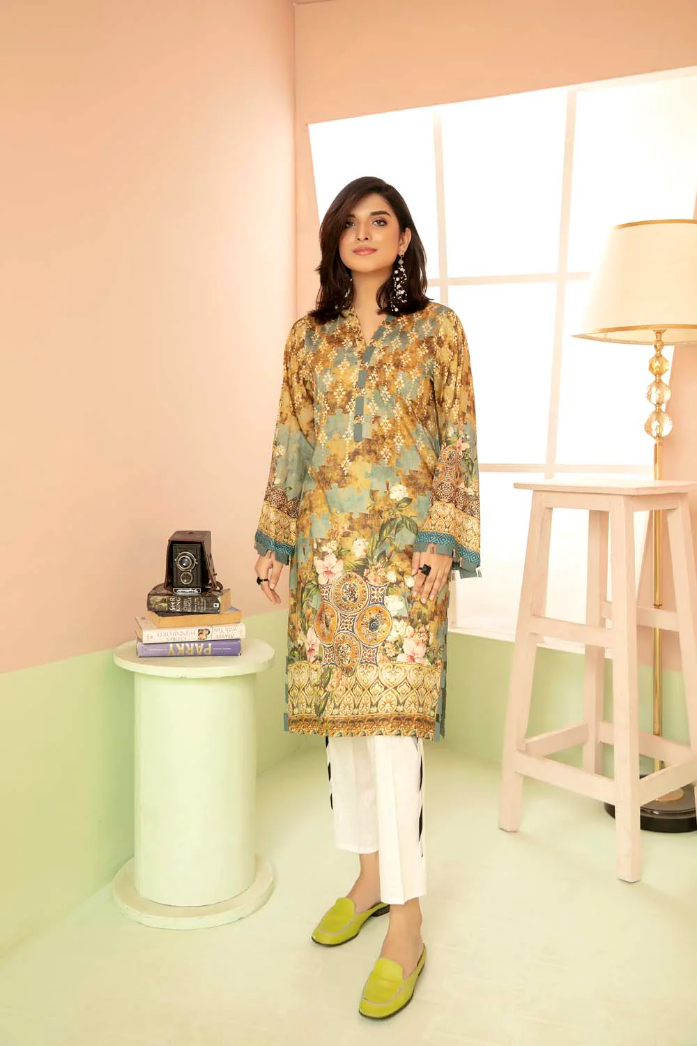 Bistre - Printed Stitch Kurti
