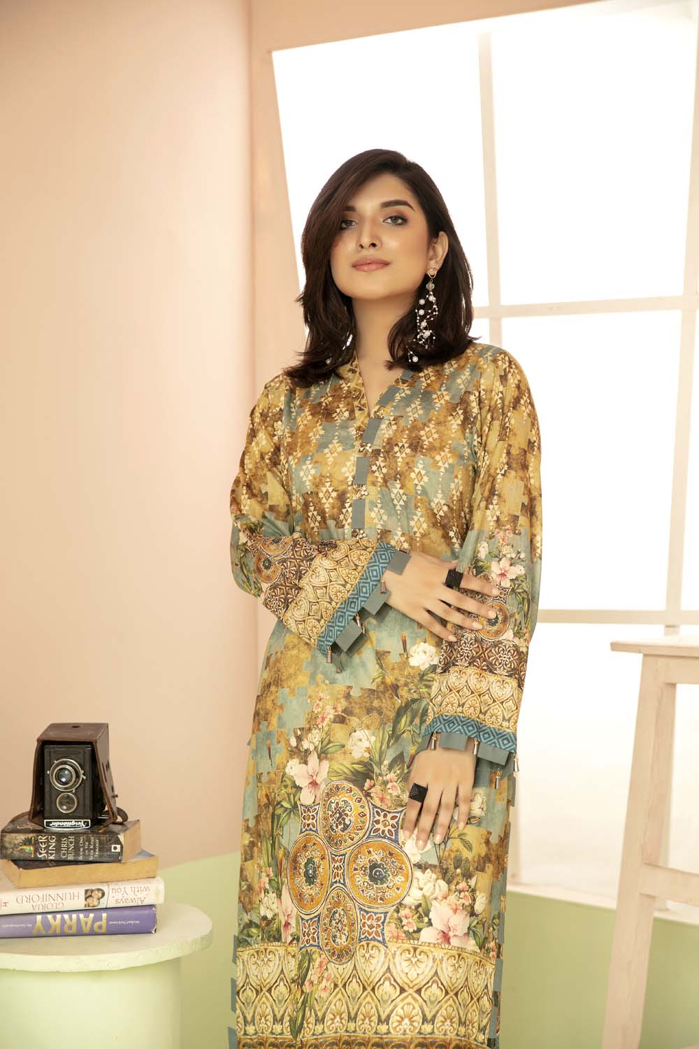Bistre - Printed Stitch Kurti - Image 3