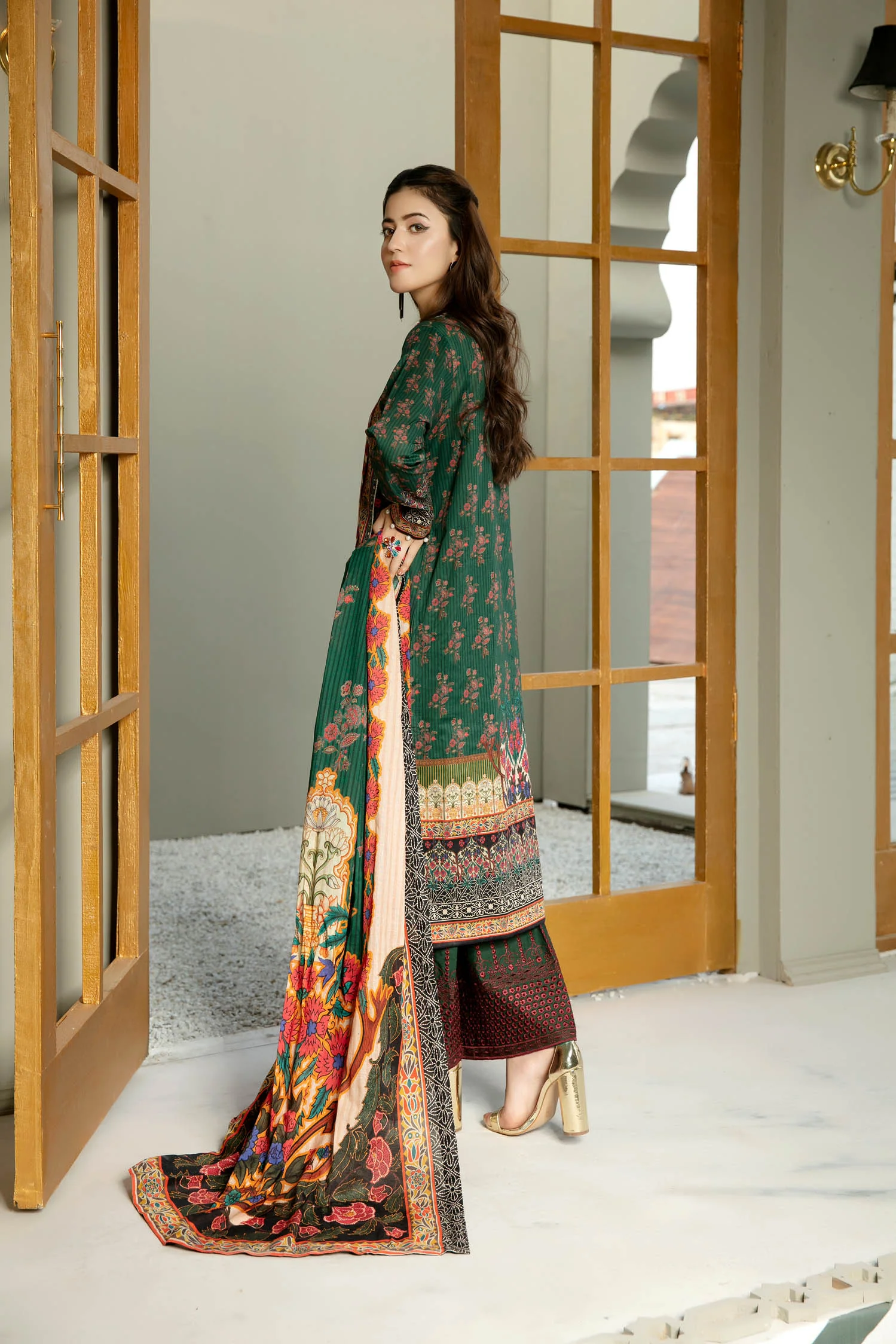 Bitter Finc - Digital Printed And Embroidered Lawn 3PC - Image 3