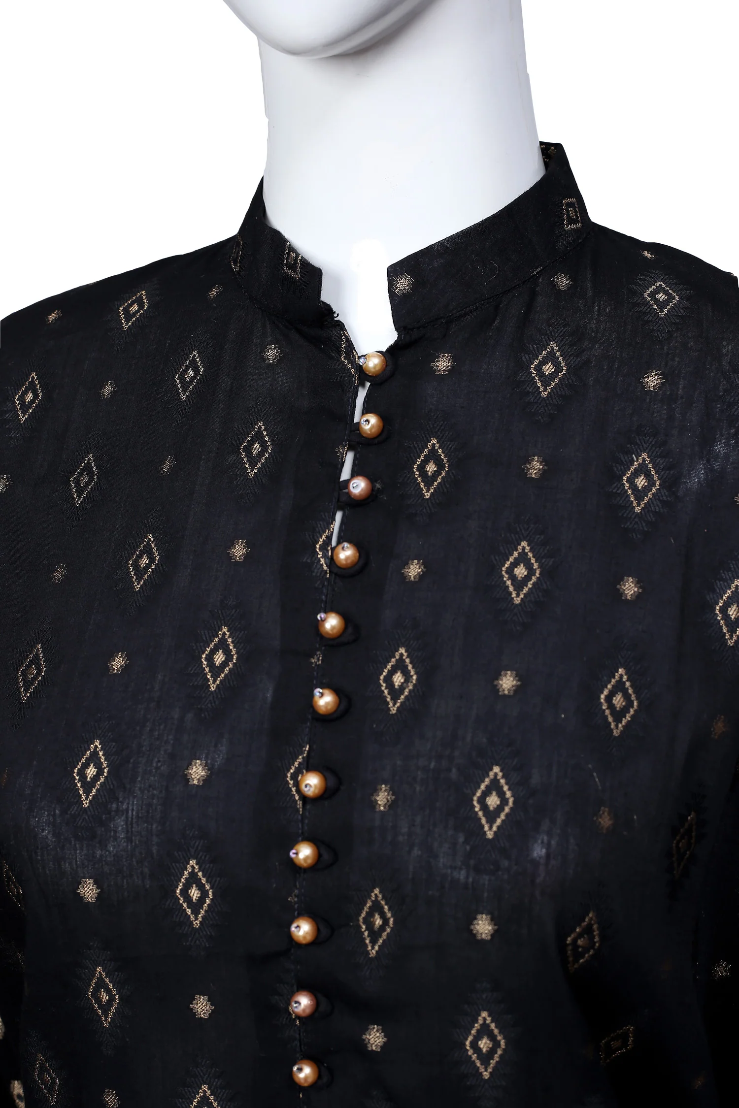 Black 05 - Ready To Wear Jacquard Shirt - Image 3