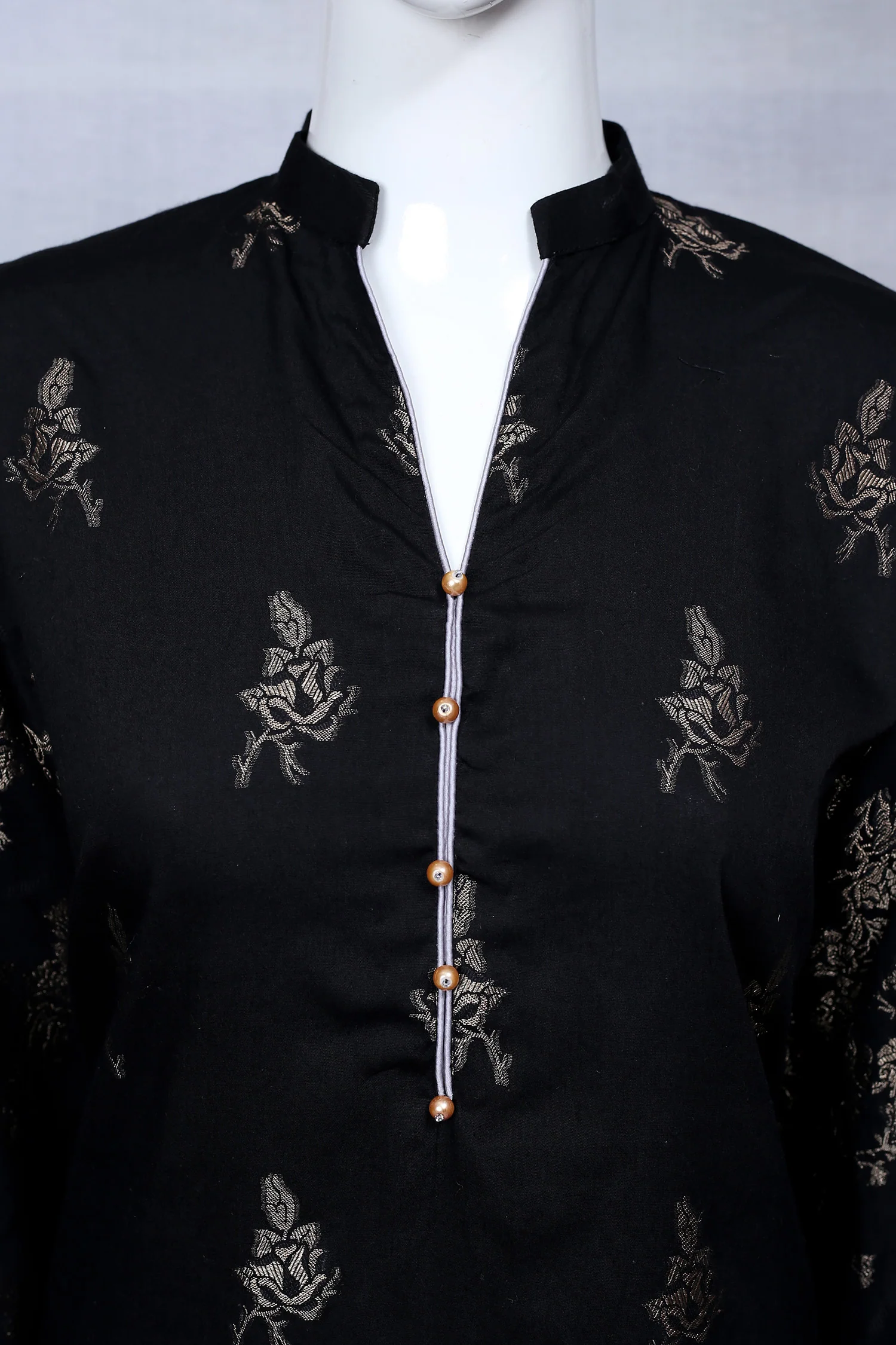 Black 34 - Ready To Wear Jacquard Shirt - Image 3