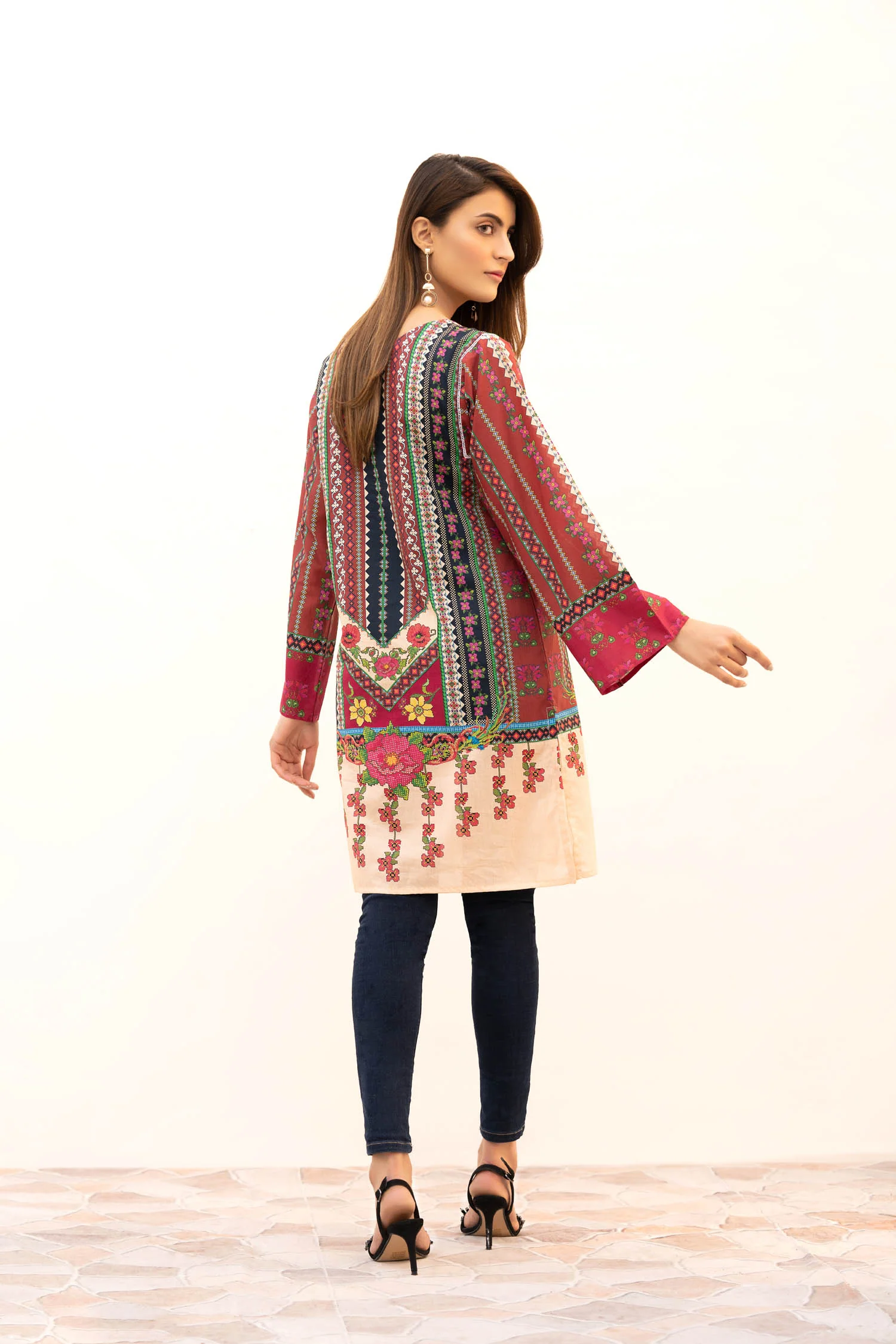 Blida - Digital Printed Stitched Lawn Kurti - Image 2