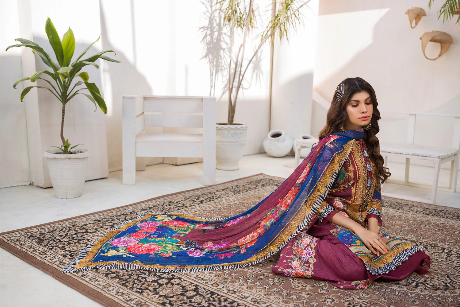 Blissa - Digital Embroidered Lawn Karandi - Image 2