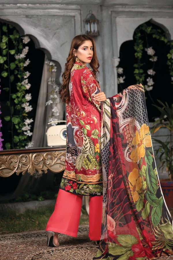 Blush - Digital Embroidered Chickenkari Viscose (Unstitched) - Image 2