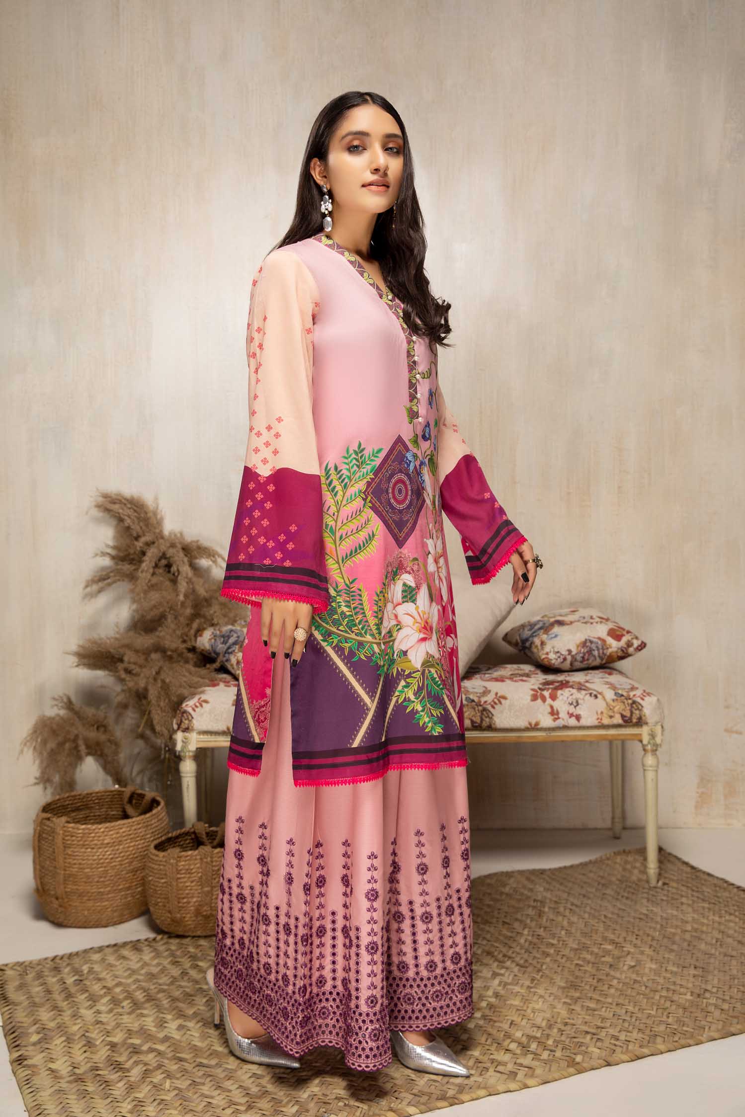 Blush - Digital Printed Lawn 2 piece - Image 2