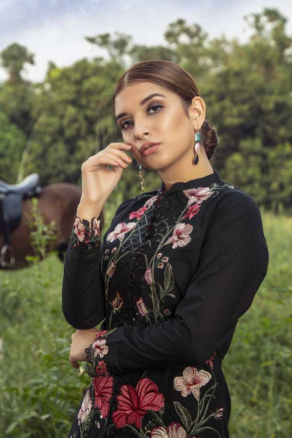 Blushing Black - Stitched Kurti - Image 3