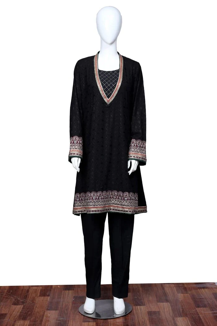 Bold - Viscose Chickankari Stitched Shirt