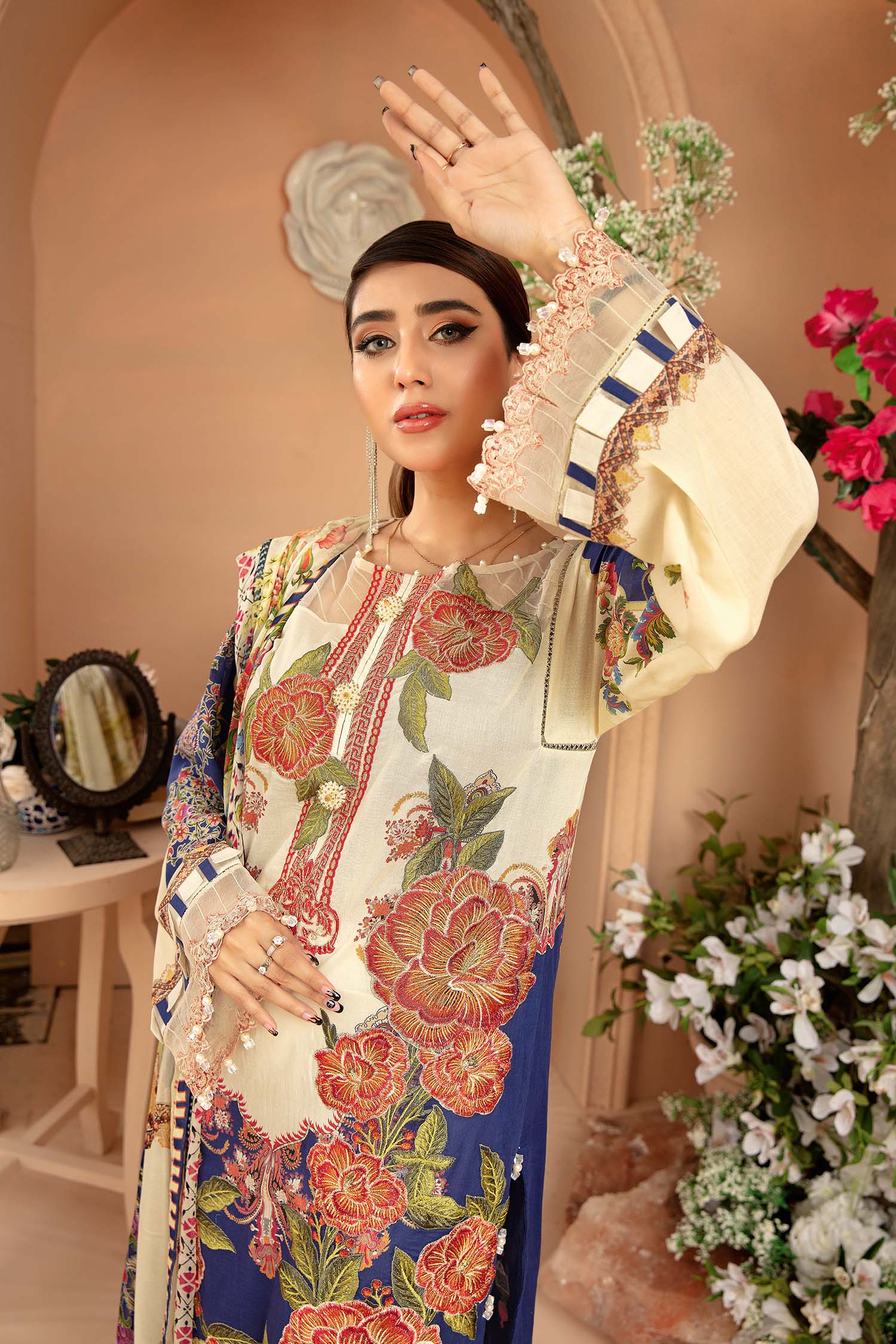 Bounty Buzz - Digital Printed & Embroidered 3PC - Image 3
