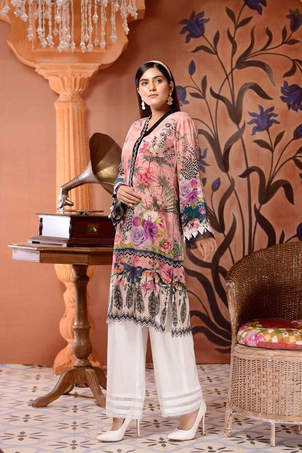Bouquet - Digital Mesuri Lawn Unstitch Shirt - Image 2
