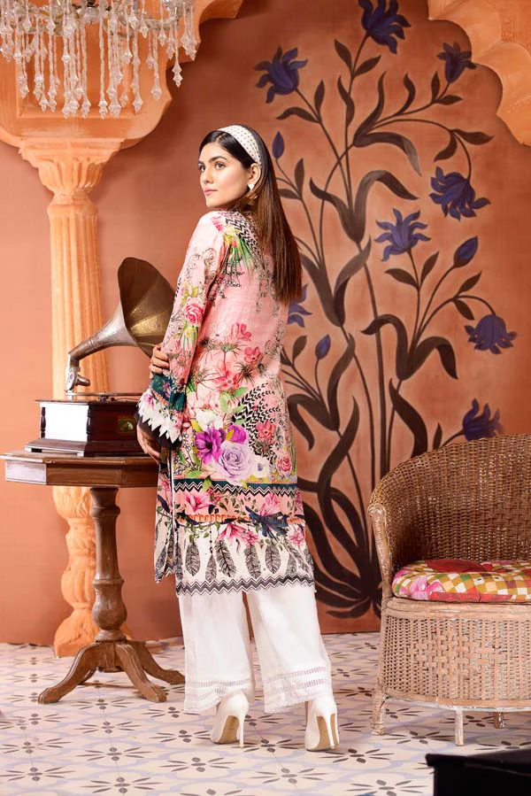 Bouquet - Digital Mesuri Lawn Unstitch Shirt - Image 4