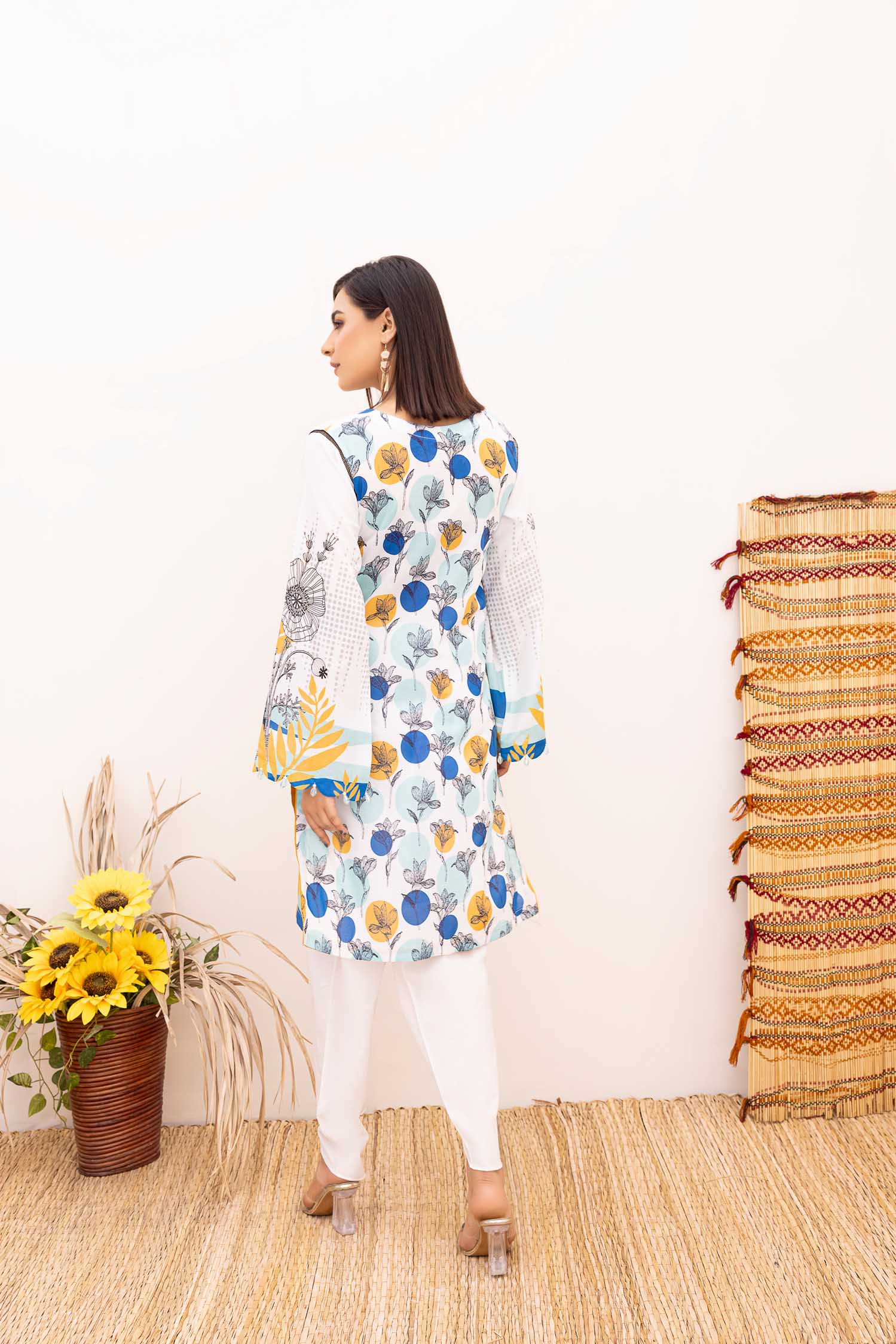 Bouse - Digital Printed Stitched Lawn Kurti - Image 3