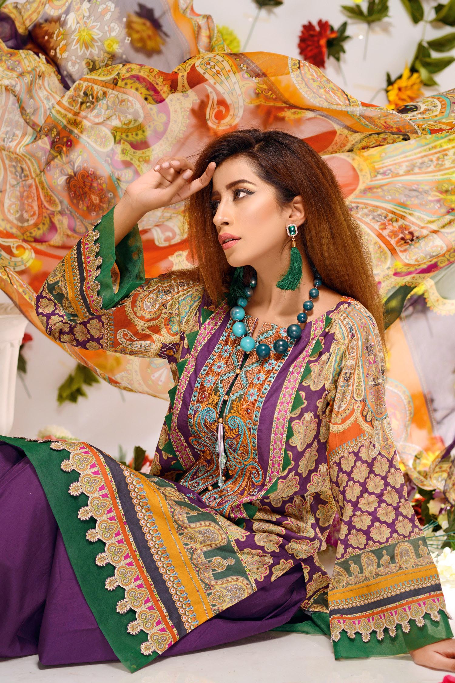 Briciu - Digital Printed and Embroidered Lawn 3PC - Image 3