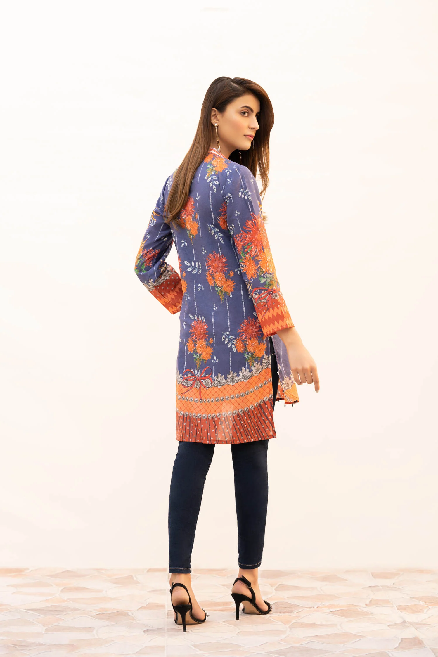 Brontes - Digital Printed Stitched Lawn Kurti - Image 2