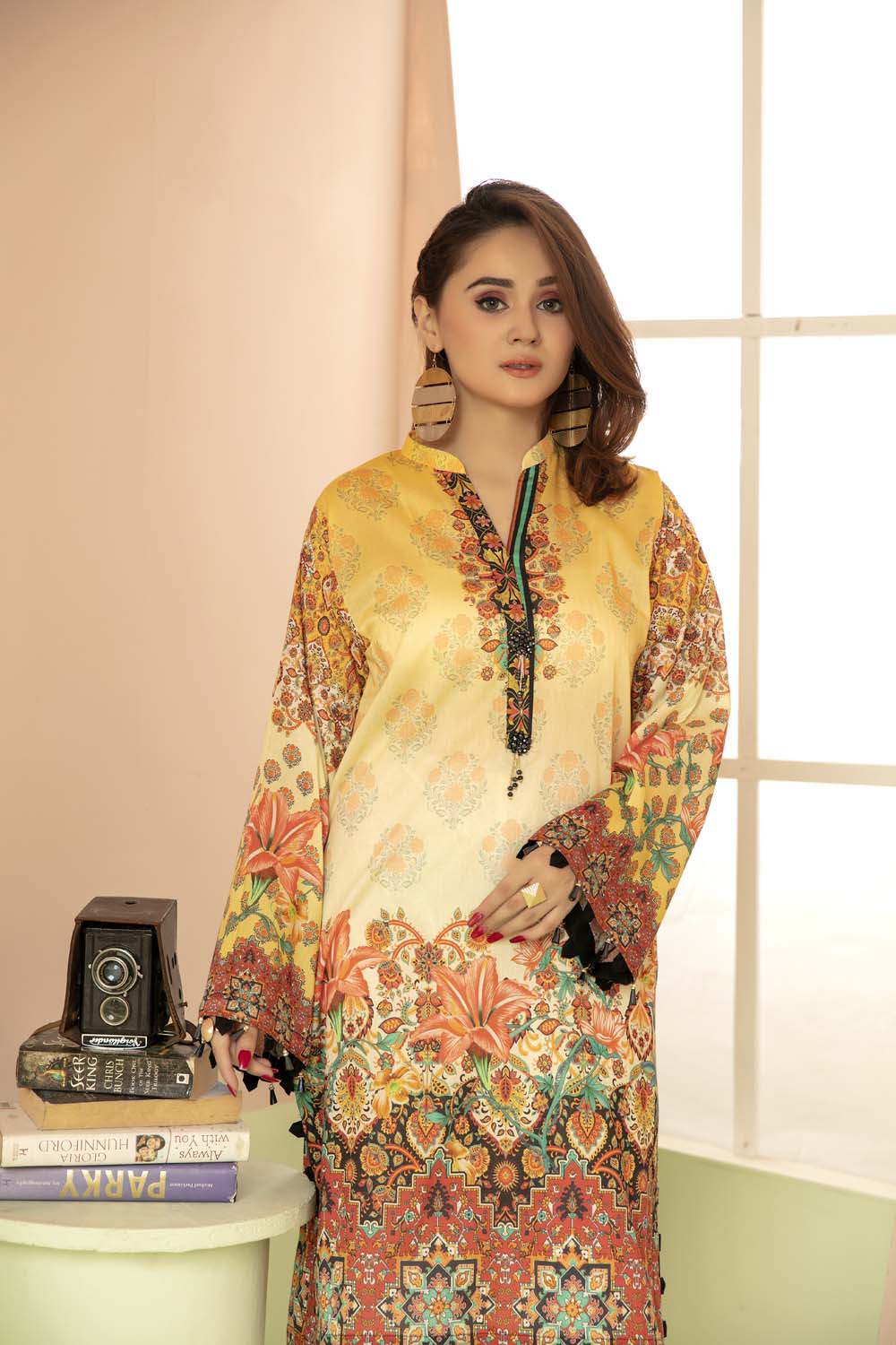 Bronze - Printed Stitch Kurti - Image 3