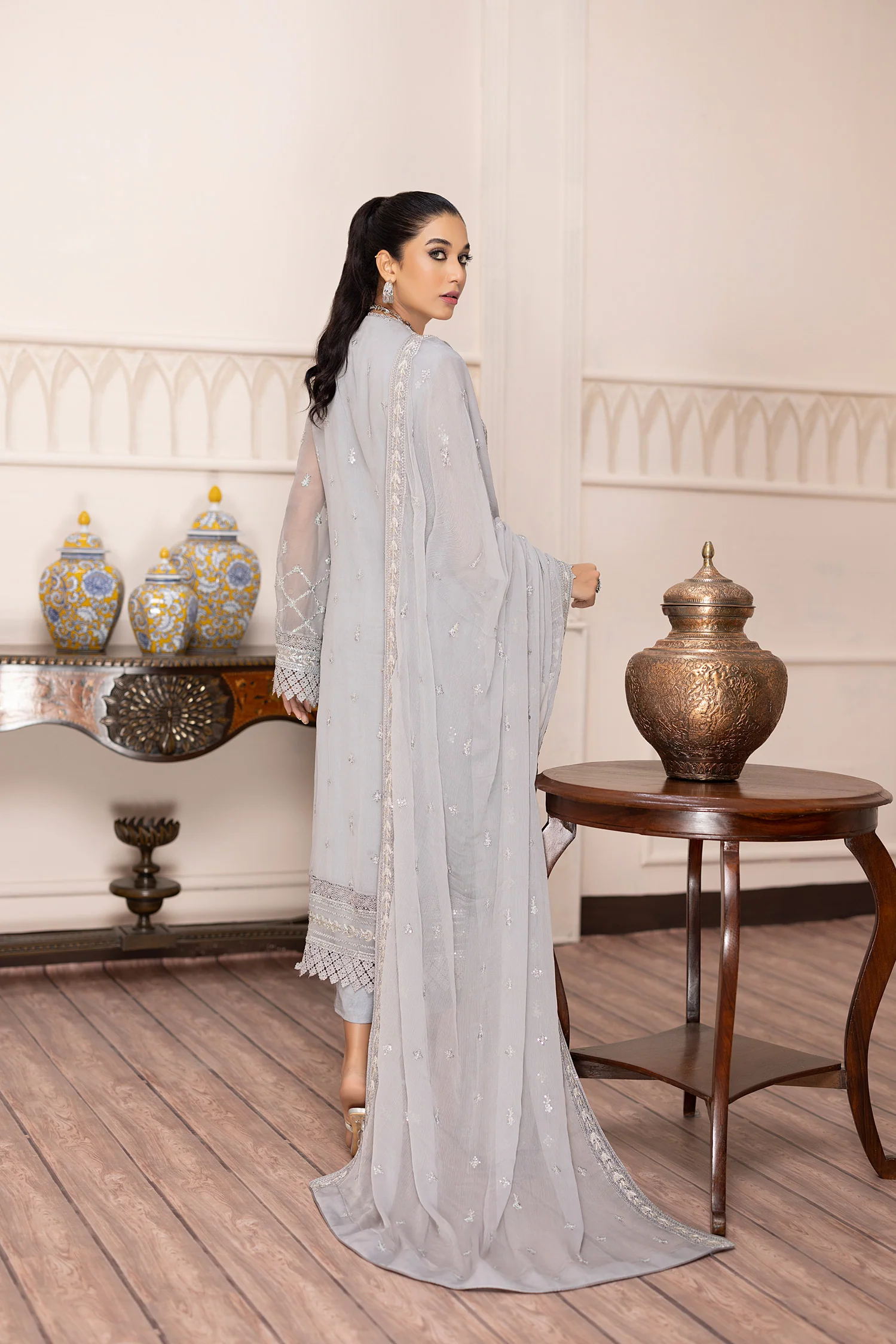 Brunia - Embroidered Chiffon Pret 3PC - Image 2