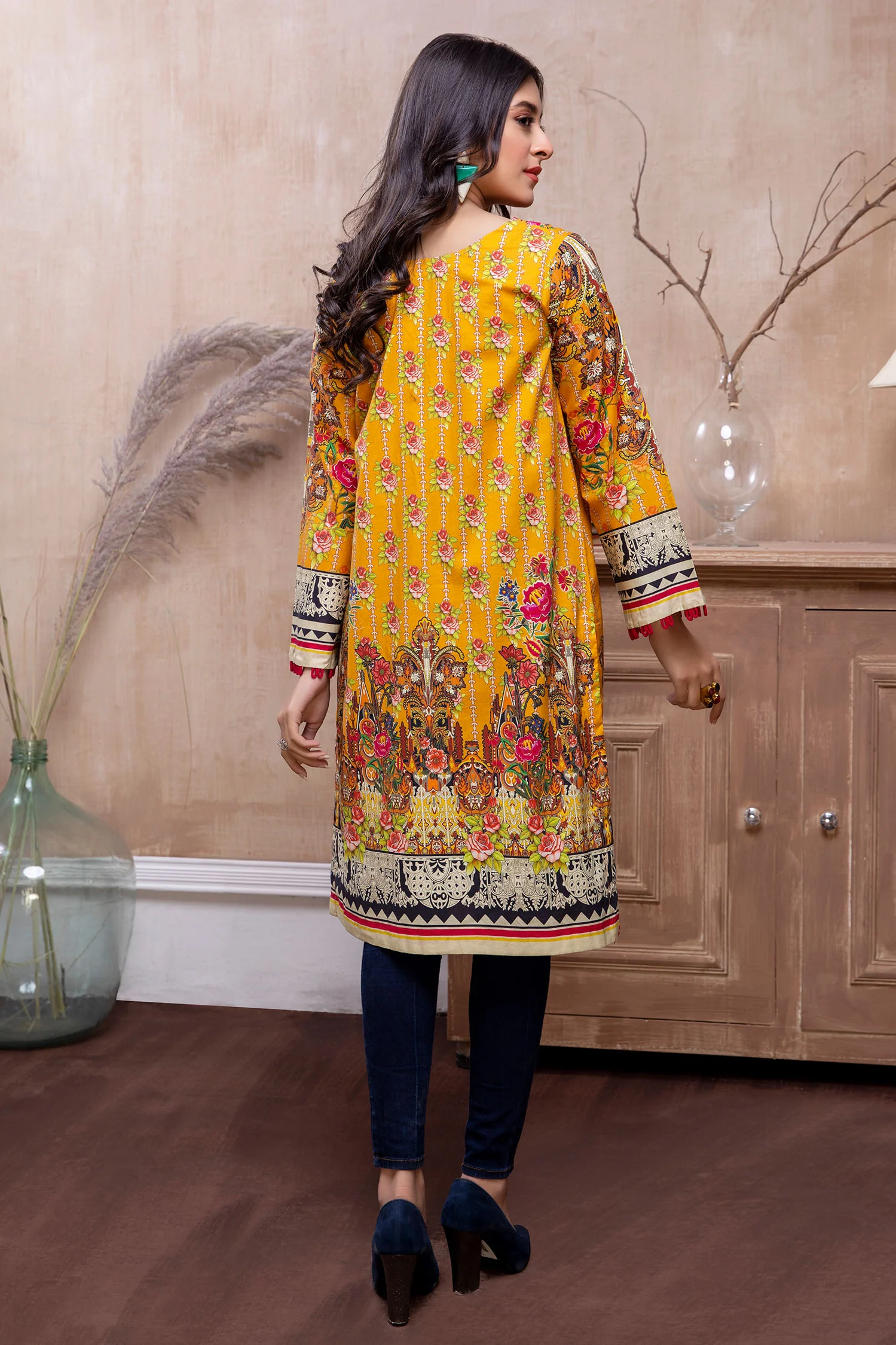 Burn Seed - Printed Cambric Stitched Kurti - Image 2