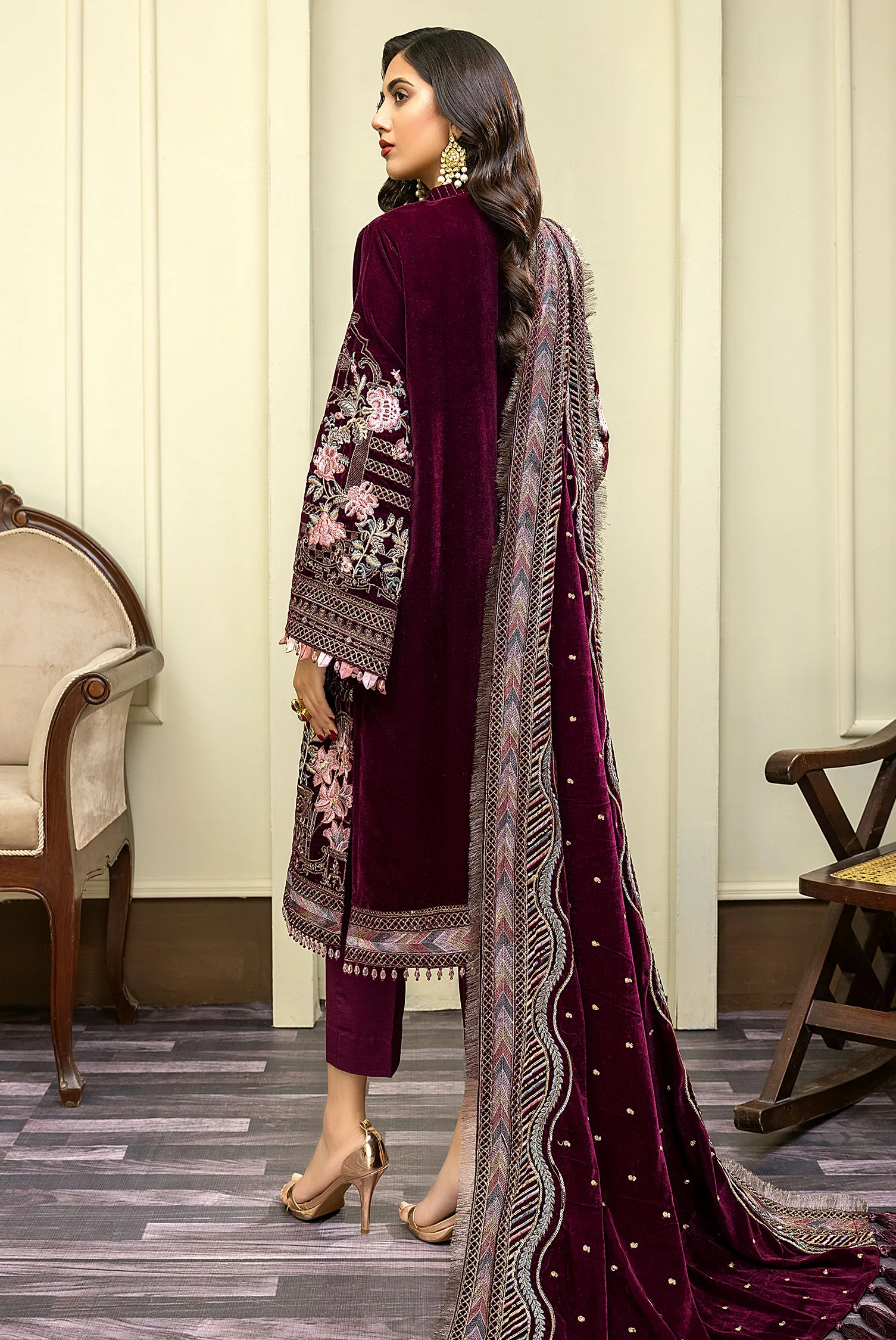 Calendula - Embroidered Velvet 3PC - Image 2
