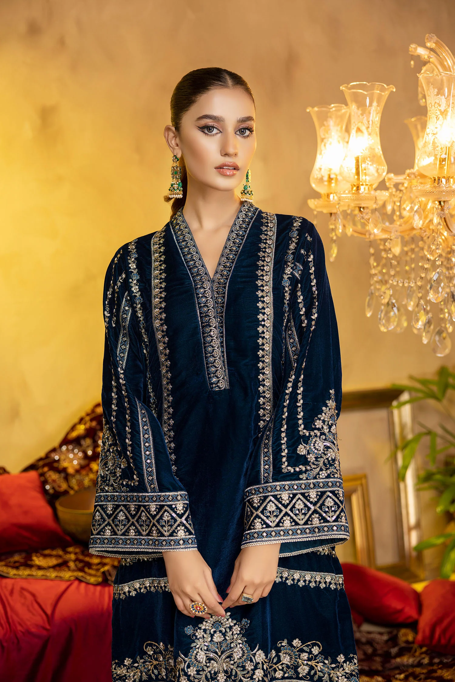 Cardien - Embroidered Velvet Stitched 2PC - Image 6