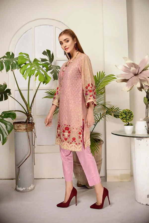 Careys Pink - Embroidered Mesuri 2 Piece - Image 2