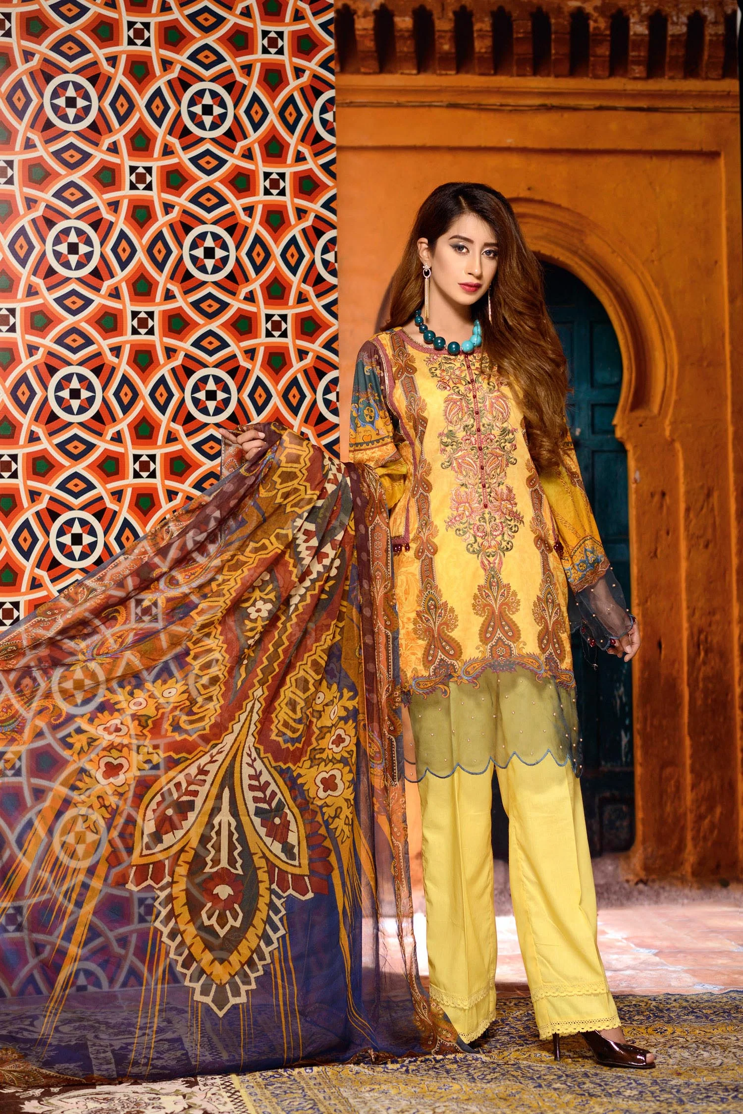 Cathan - Digital Printed and Embroidered Lawn 3PC - Image 4