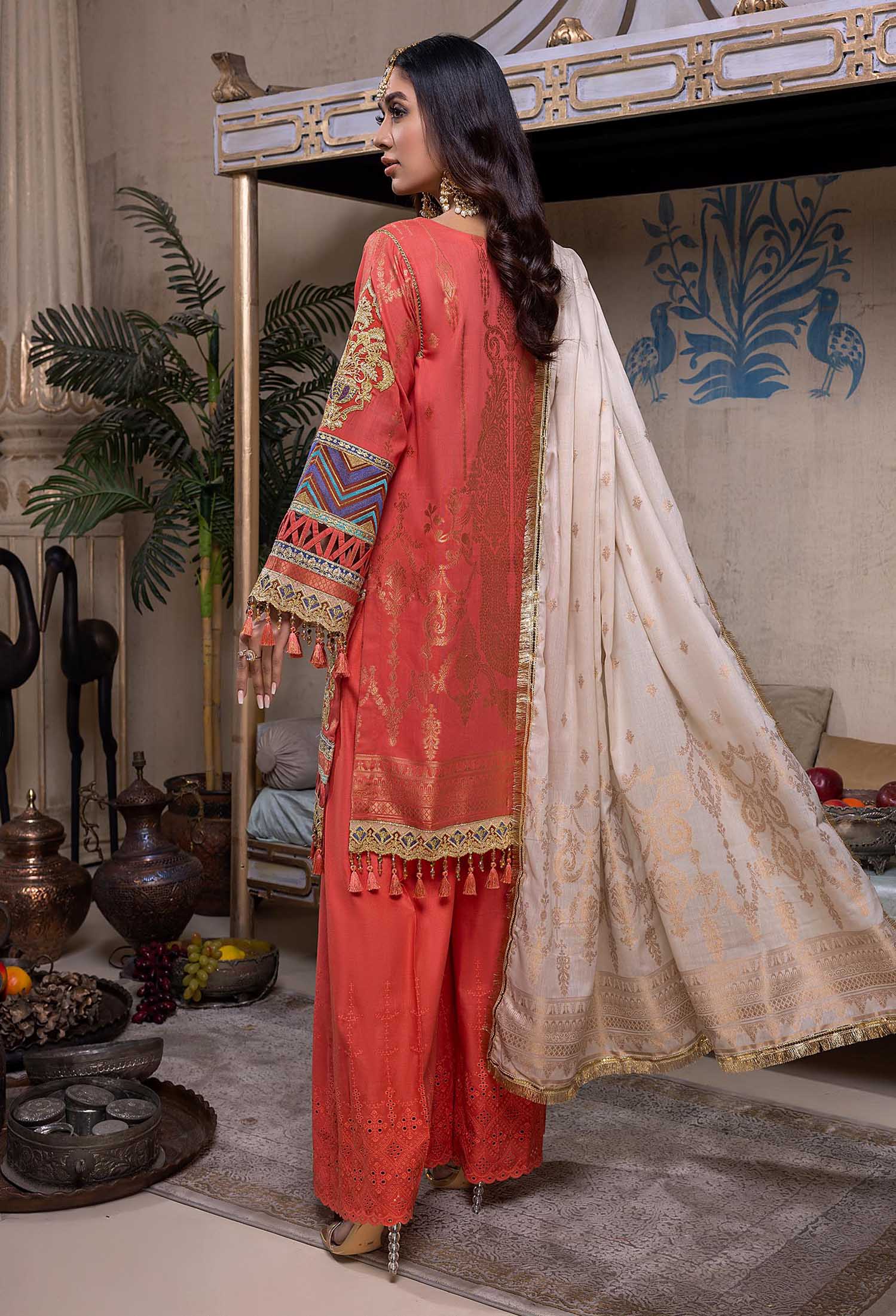 Celosia - Schiffli Embroidered Jacquard Lawn 3PC - Image 2