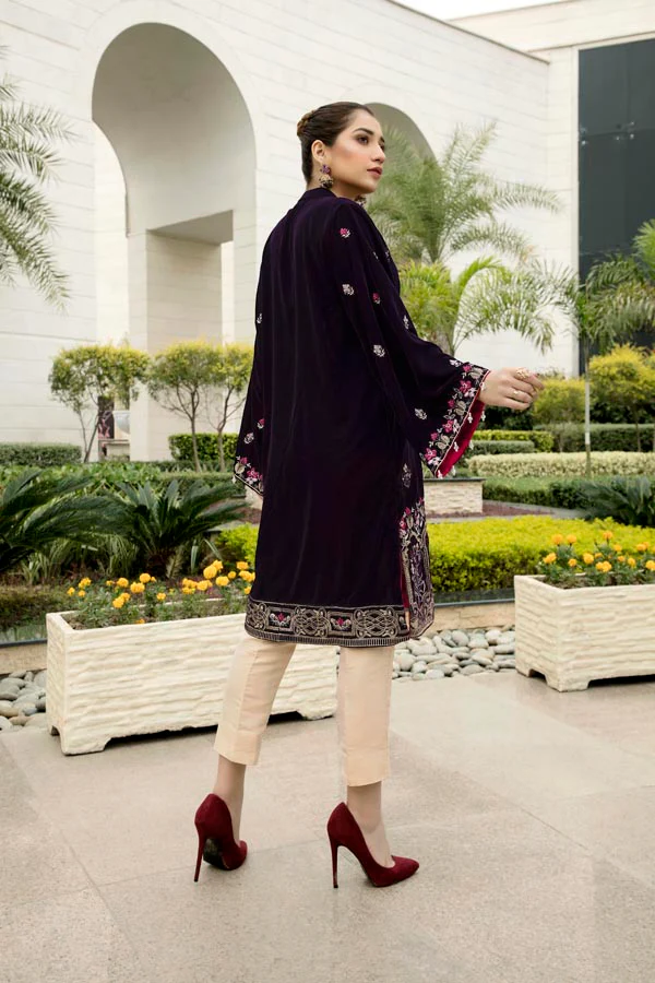 Cemre - Embroidered Velvet Un-Stitched (2 Piece) - Image 4