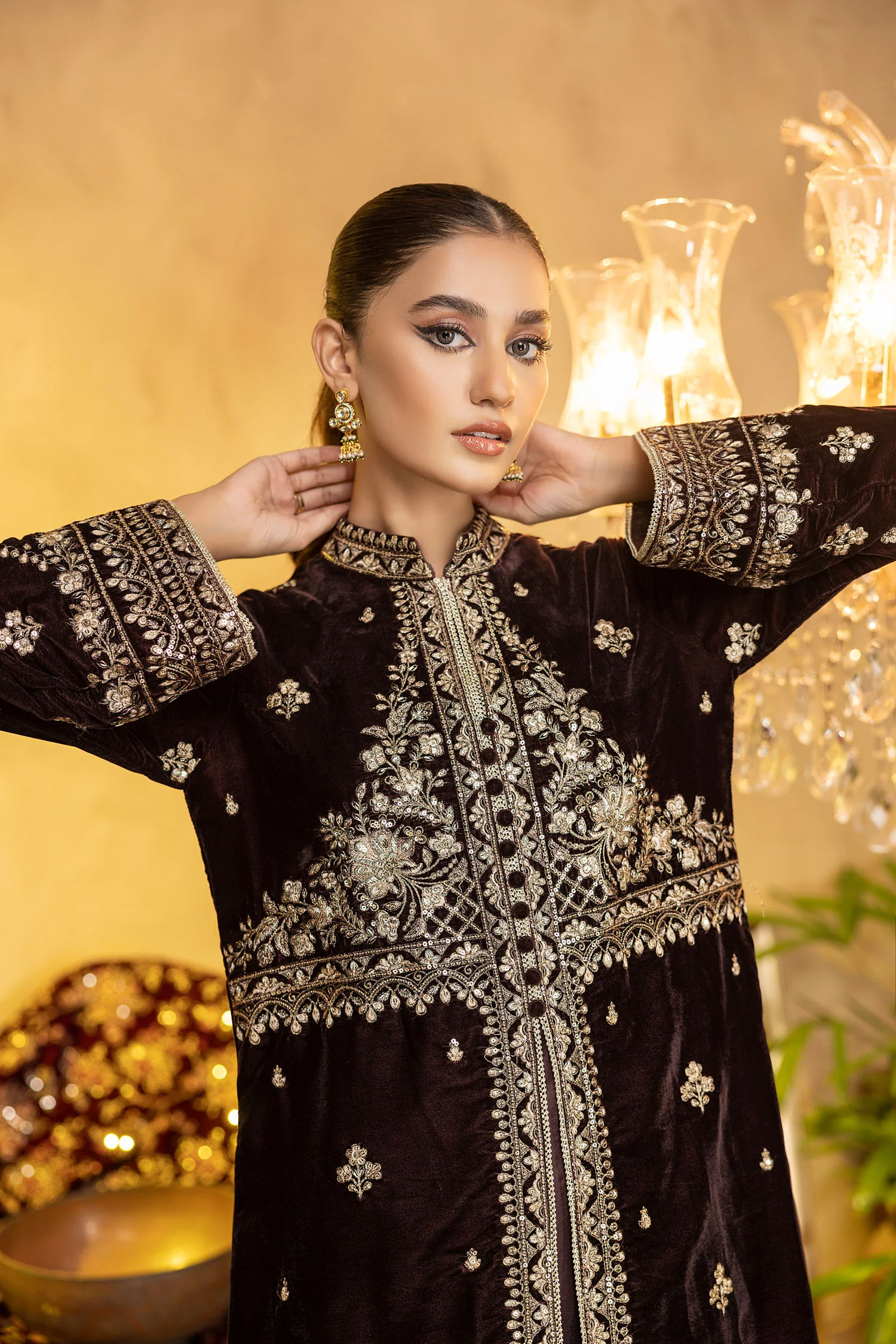 Charldes - Embroidered Velvet Stitched 2PC - Image 5