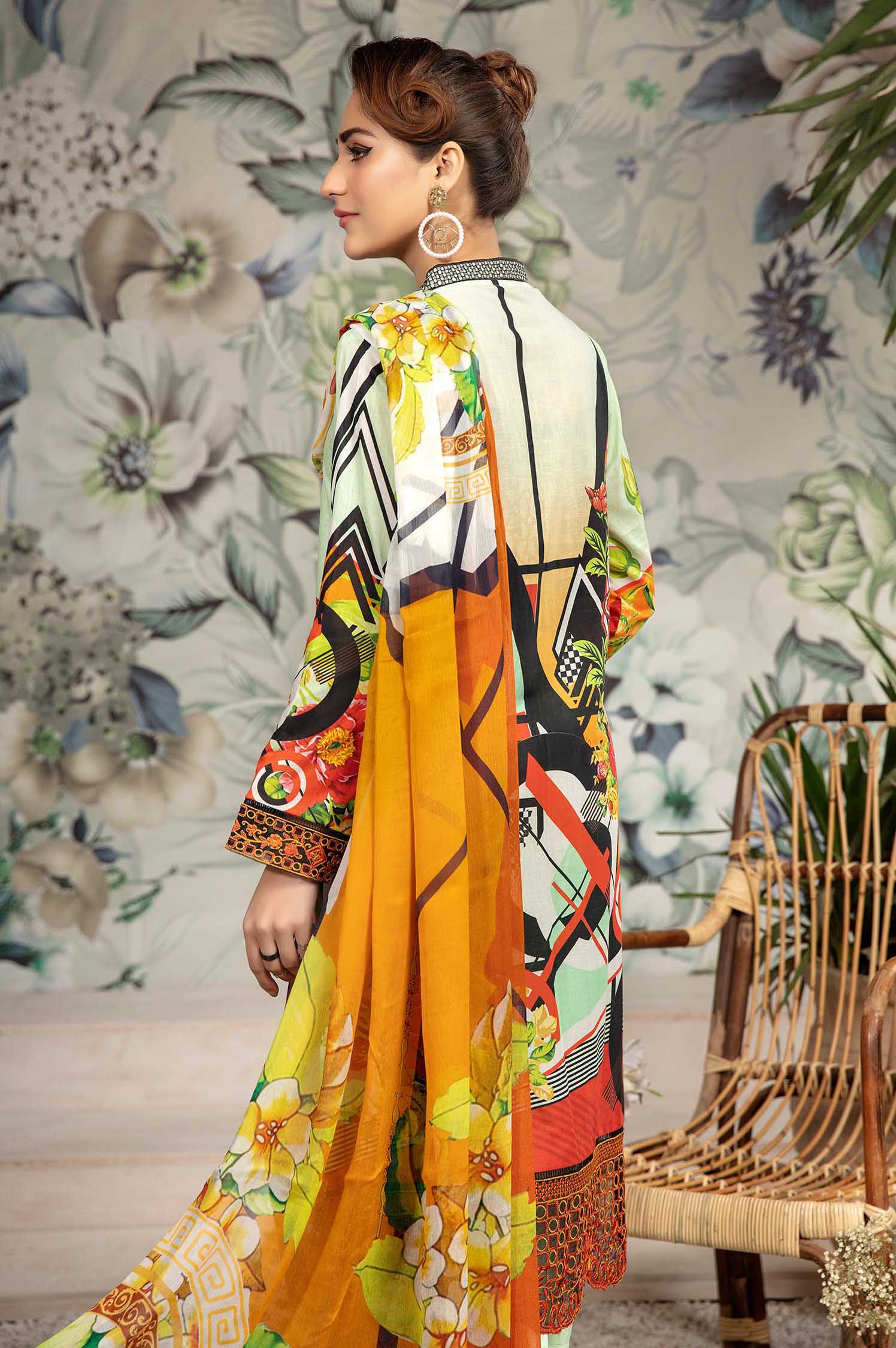Charm Glance - Printed & Embroidered Lawn 3PC - Image 2