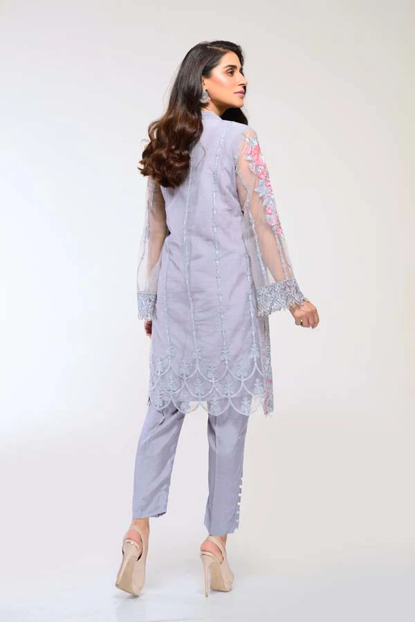 CHARM PEARL – EMBROIDERED NET 2 PIECE (UNSTITCH) - Image 2