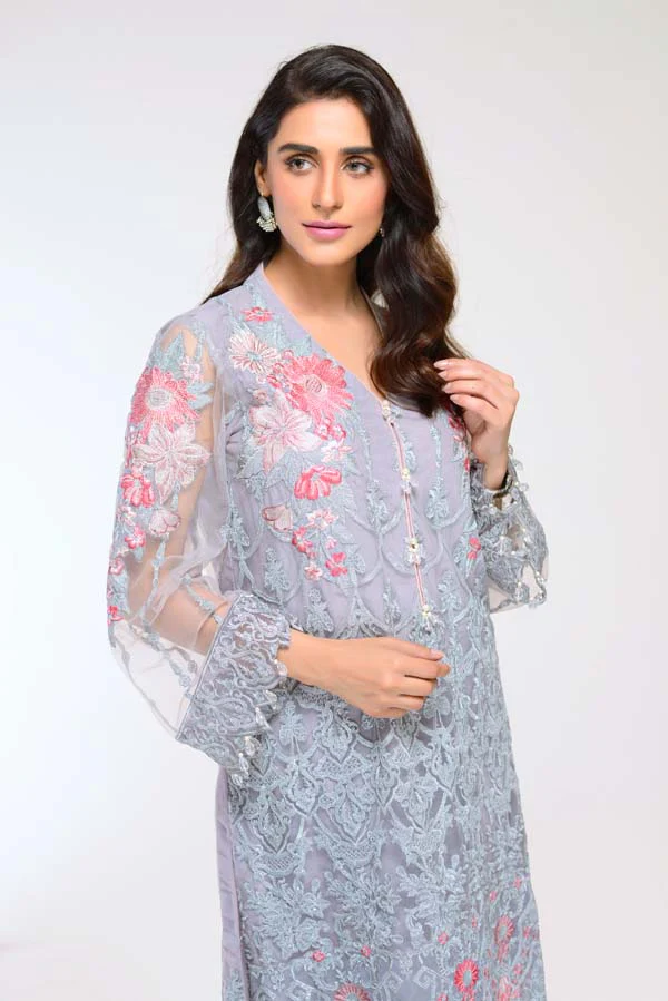 CHARM PEARL – EMBROIDERED NET 2 PIECE (UNSTITCH) - Image 3