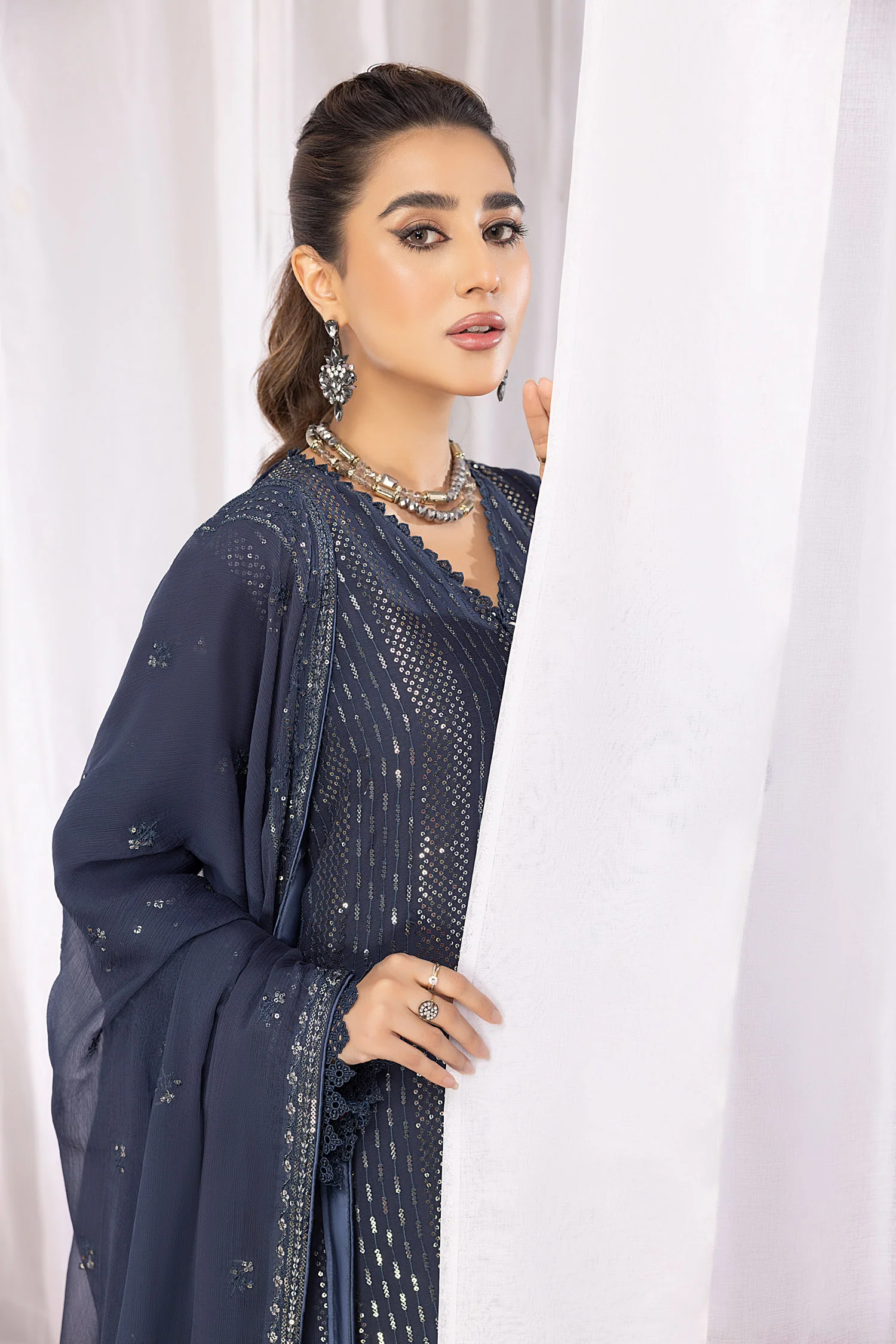 Charmsy - Embroidered Chiffon Pret 3PC - Image 4