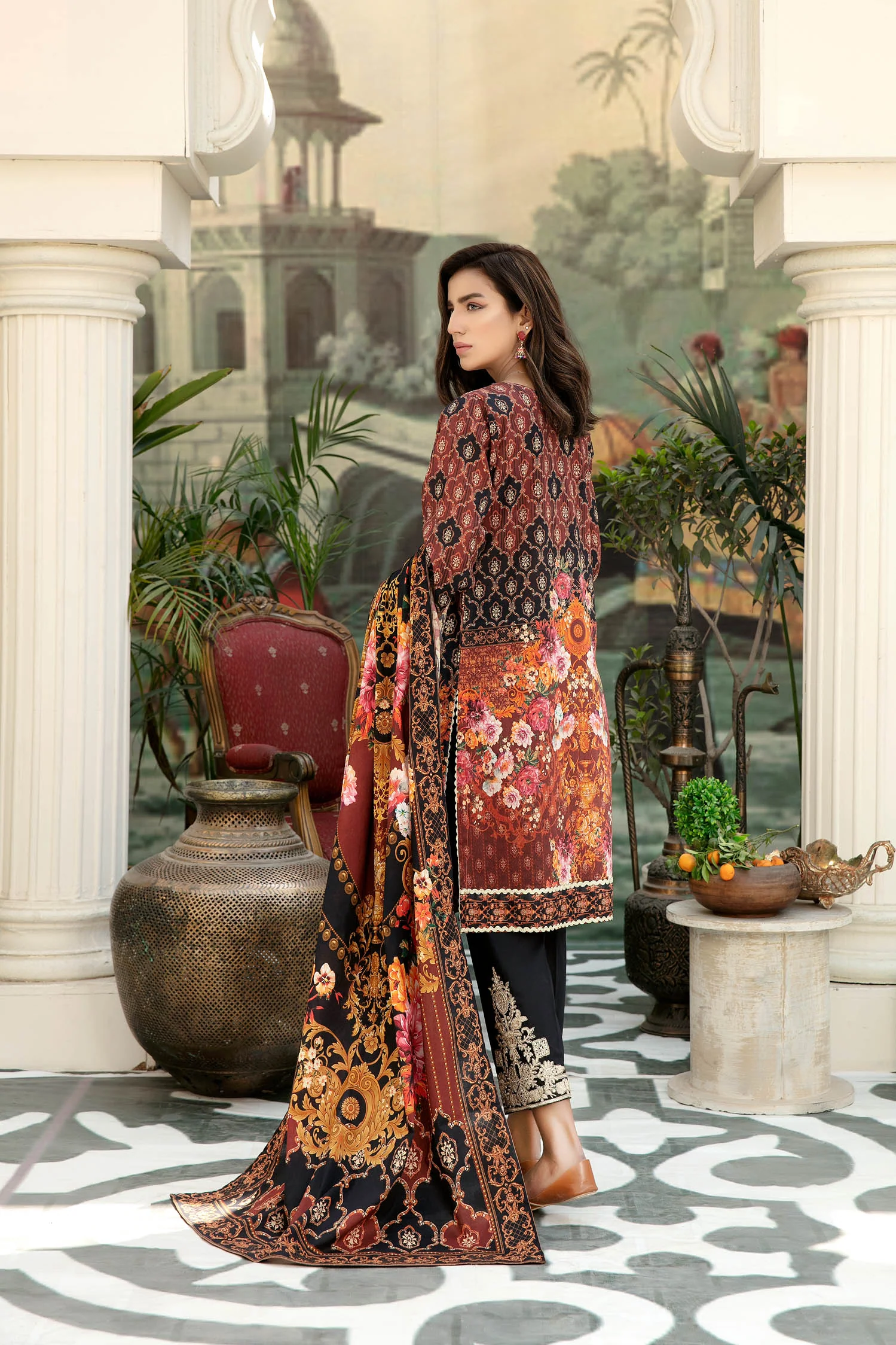 Chewin - Digital Printed & Embroidered Lawn 3PC - Image 2