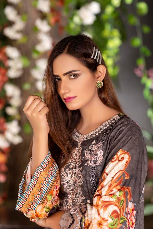 Cicely - Digital Printed & Embroidered Linen 3PC - Image 3