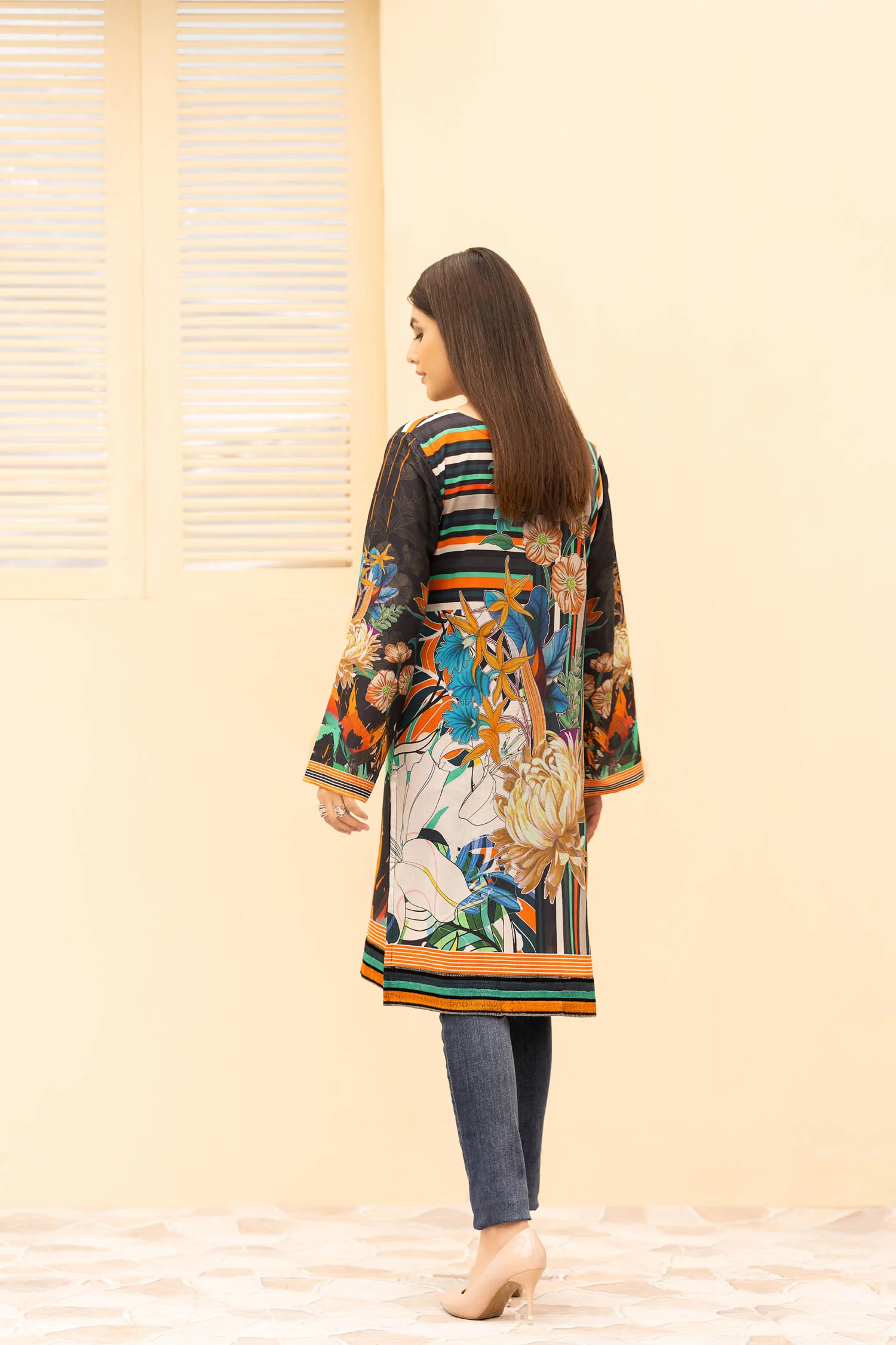 Cilka - Digital Printed Stitched Lawn Kurti - Image 2