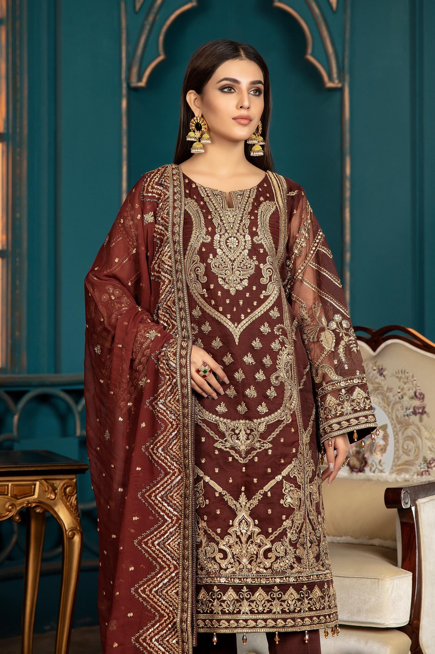 Cinnamon - Luxury Pret 4PC - Image 3