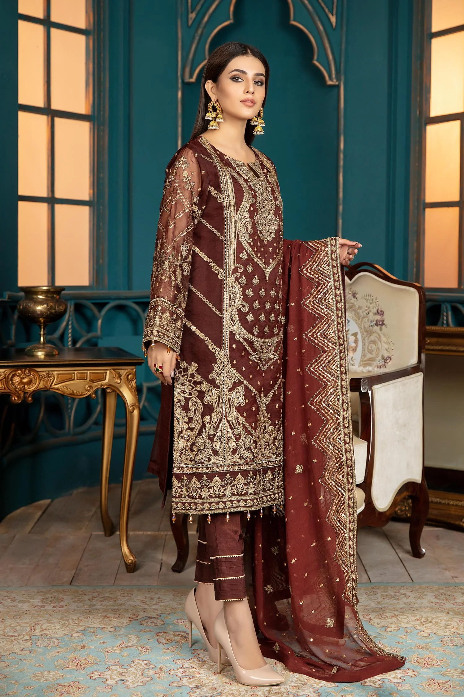 Cinnamon - Luxury Pret 4PC - Image 4