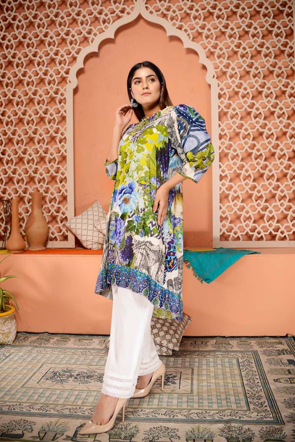 Citrus - Digital Mesuri Lawn Unstitch Shirt - Image 2