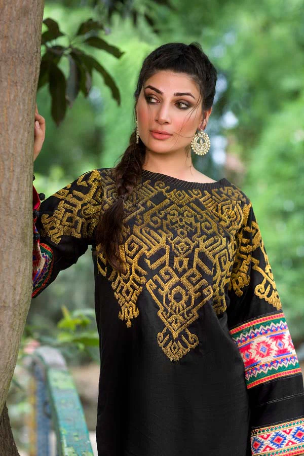 Colonial - Embroidered Lawn 2PC Unstitched - Image 2
