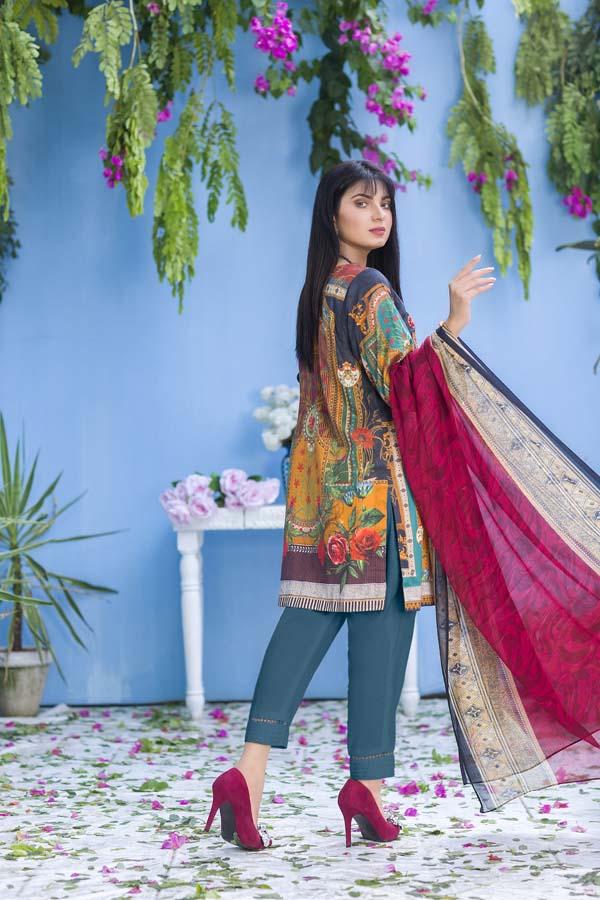 Comet - DIGITAL EMBROIDERED LAWN Unstitch - Image 2