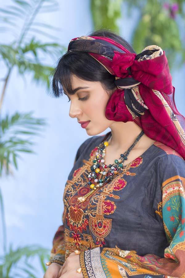 Comet - DIGITAL EMBROIDERED LAWN Unstitch - Image 3