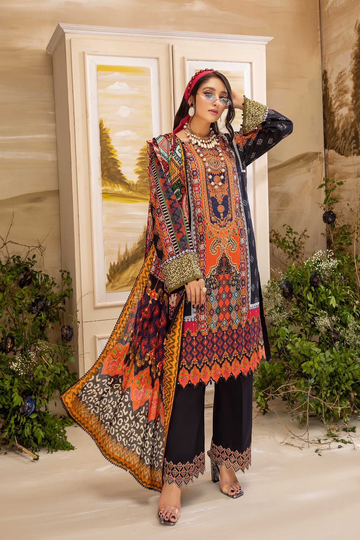 Comfrey - Digital Printed And Embroidered Lawn 3PC - Image 3