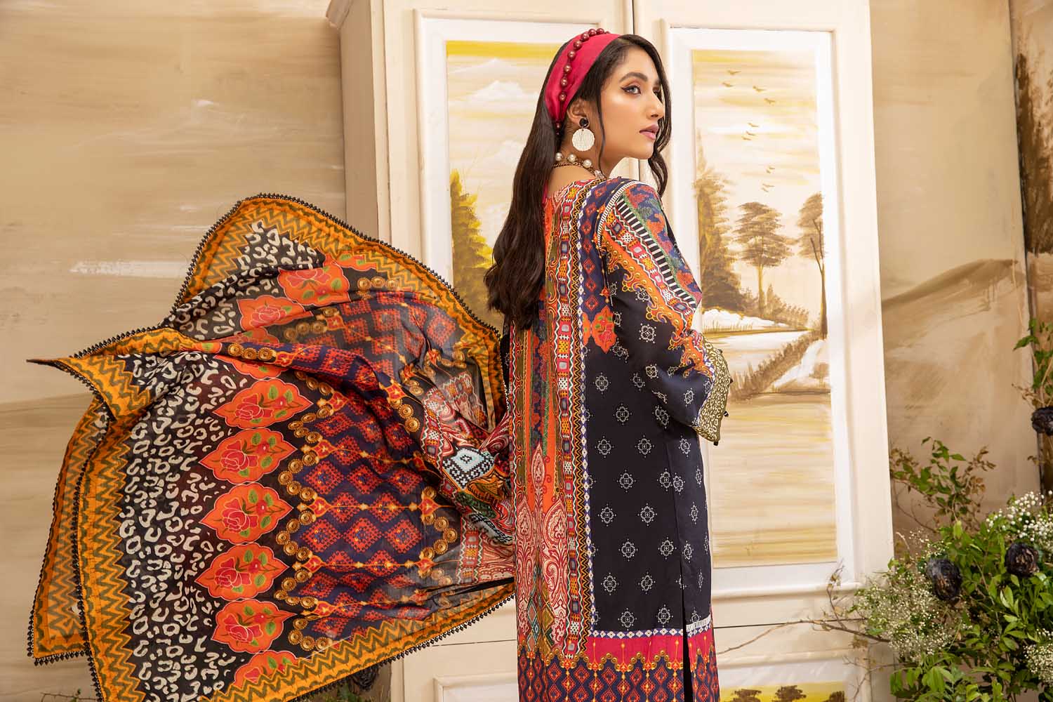 Comfrey - Digital Printed And Embroidered Lawn 3PC - Image 4