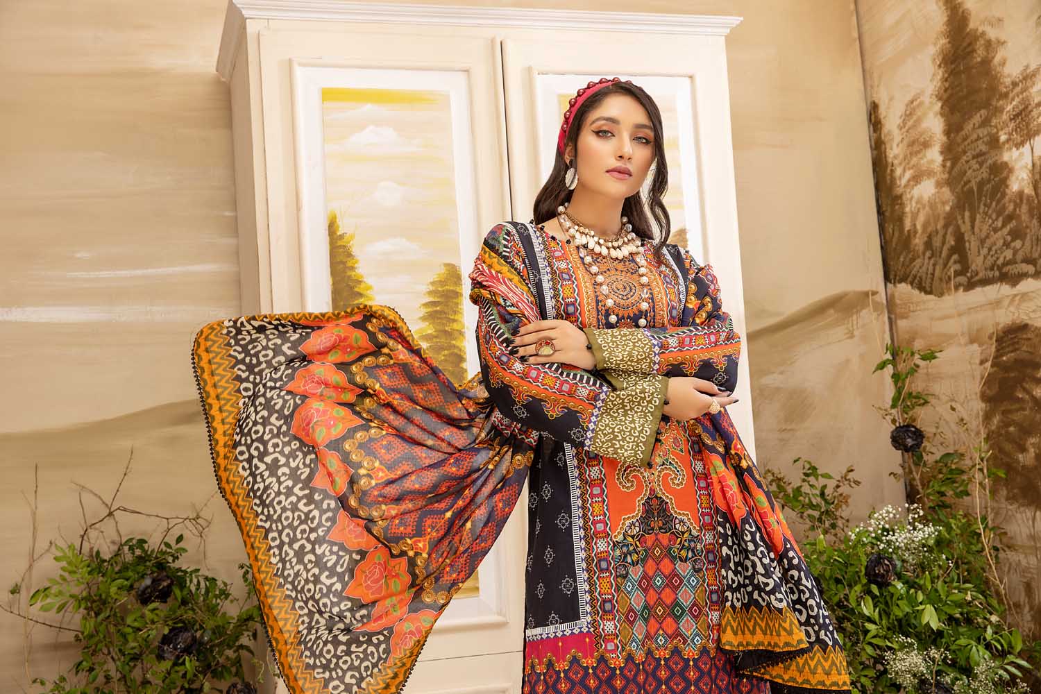 Comfrey - Digital Printed And Embroidered Lawn 3PC - Image 5