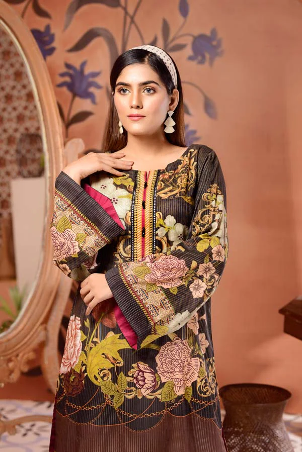 Contessa - Digital Mesuri Lawn Unstitch Shirt - Image 3