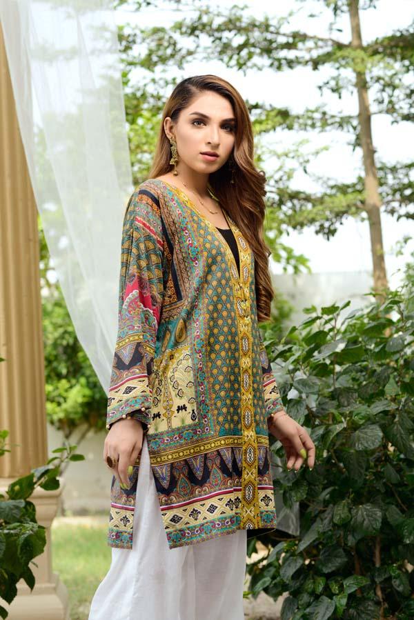 Corduroy - Digital Printed Unstitch Lawn Kurti - Image 2