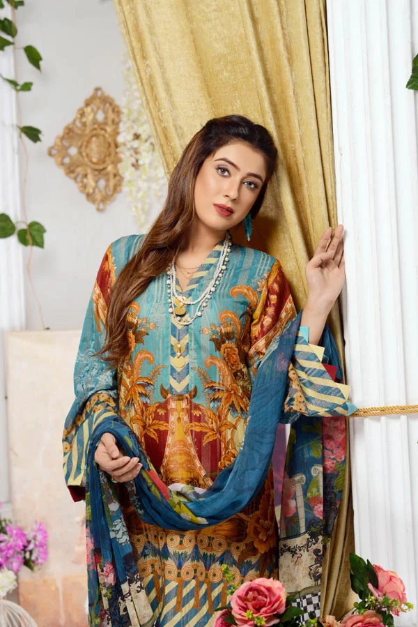 Balloon Flower - Digital Printed Jacquard Lawn - Image 3