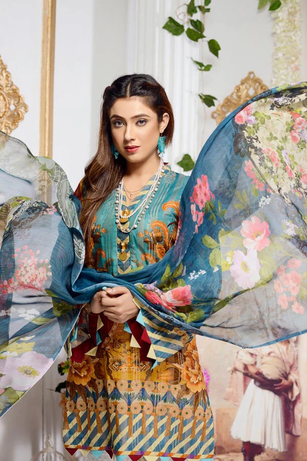 Balloon Flower - Digital Printed Jacquard Lawn - Image 4