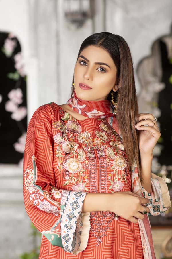 Rouge - Digital Printed & Embroidered Viscose - Image 3