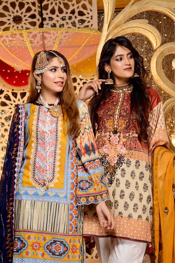 Beryl - Digital Embroidered Mesuri Lawn Unstitch (3 Piece) - Image 5