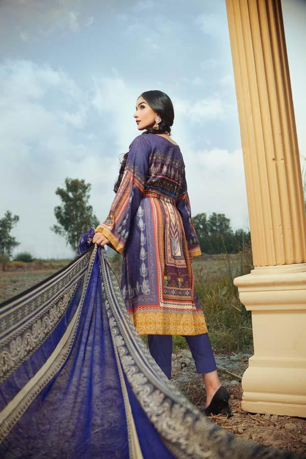 DARK NAVY - DIGITAL EMBROIDERED LAWN - Image 3